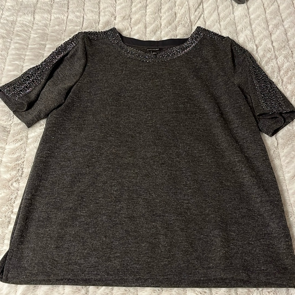 Embellished knit top. Great for holidays or new year’s celebrations
